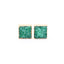 Green & Gold Square Druzy Earrings