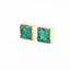 Green & Gold Square Druzy Earrings