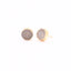 Natural & Gold Round Druzy Earrings