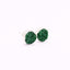 Green & Silver Round Druzy Earrings