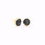 Black & Gold Round Druzy Earrings