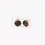 Black & Gold Round Druzy Earrings