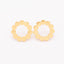 Small Gold Scalloped Stud Earrings