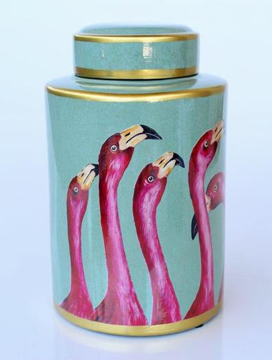 Flamingo Ginger Jar