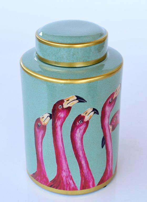 Flamingo Ginger Jar