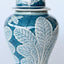 Large Blue & White Leaf Ginger Jar