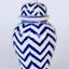 Blue Zig Zag Ginger Jar