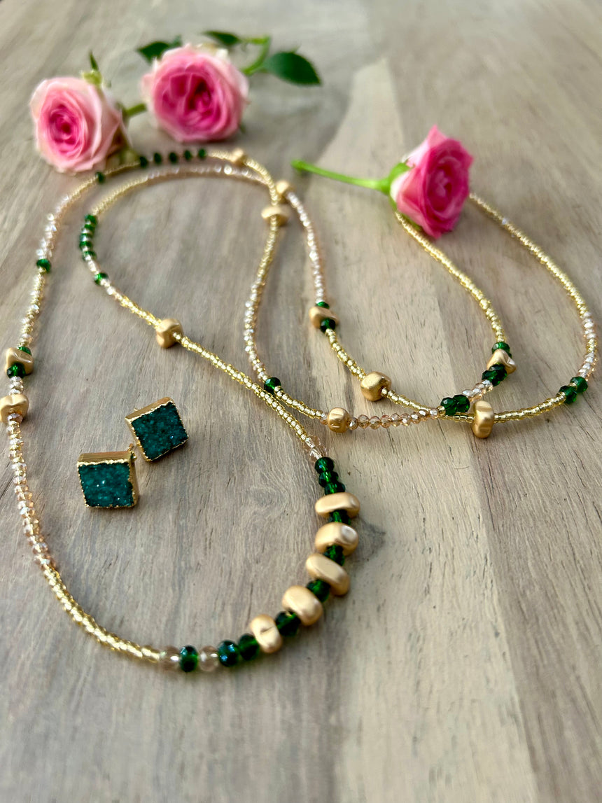 Green Necklace/Earring Set