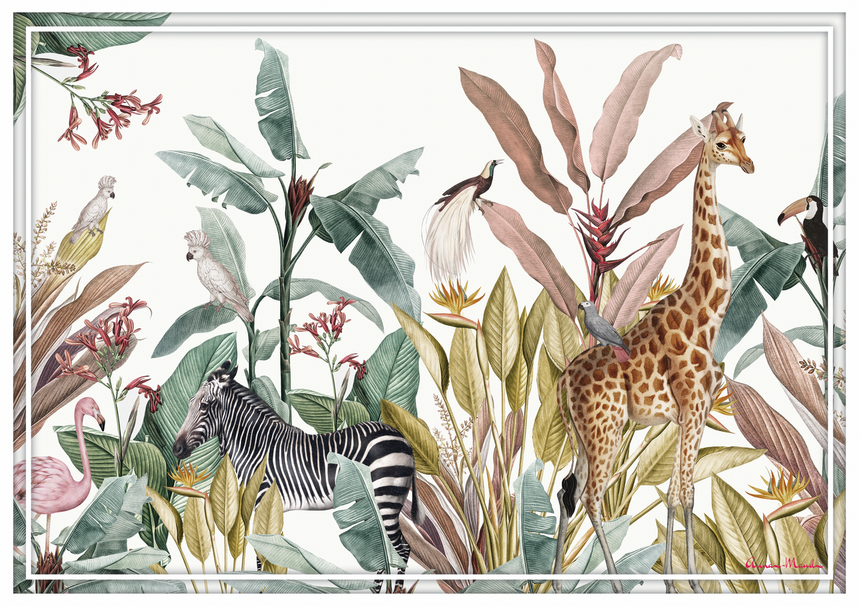 African Jungle Vinyl Placemats