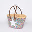 Hand Woven Sequin Beach Baskets - Multicolour with White Star