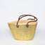 Hand Woven Sequin Beach Baskets - Gold with Pink Heart
