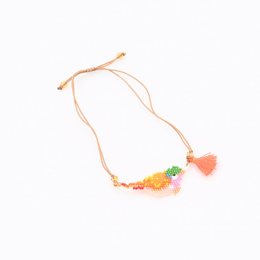 Bright Hummingbird beaded bracelet