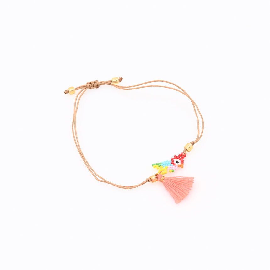 Bright baby parrot beaded bracelet