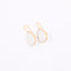 Gold tear drop earrings with White Chalcedony