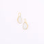 Gold tear drop earrings with White Chalcedony