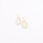 Gold tear drop earrings with White Chalcedony