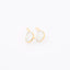 Gold tear drop earrings with White Chalcedony