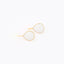Gold tear drop earrings with White Chalcedony