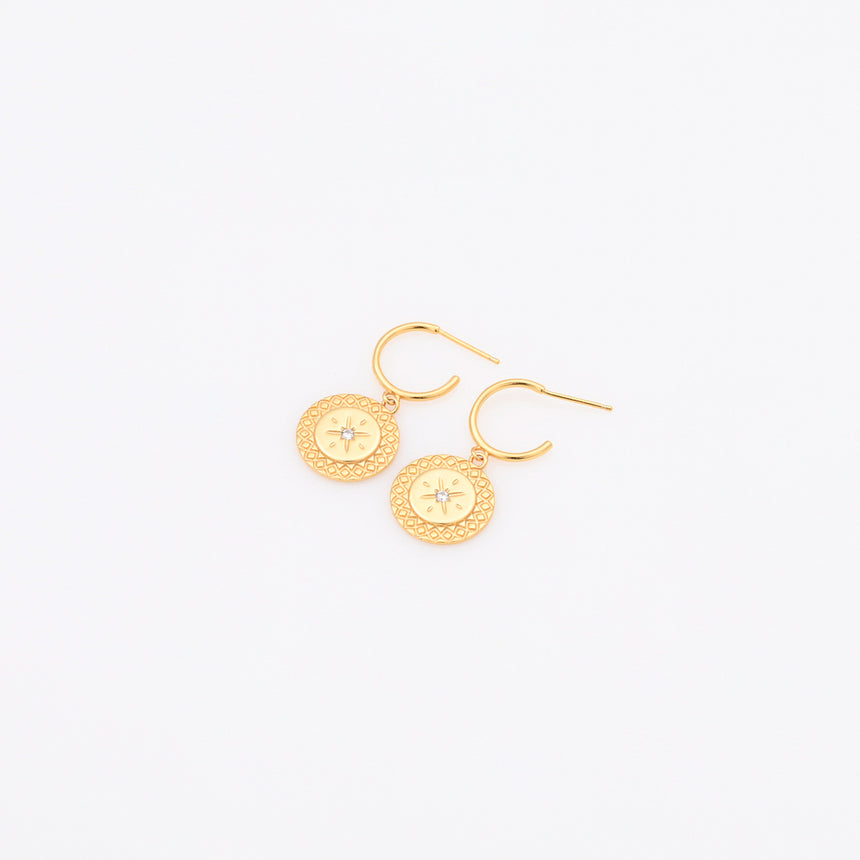 Gold Star Hoop earrings