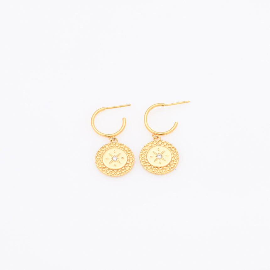 Gold Star Hoop earrings