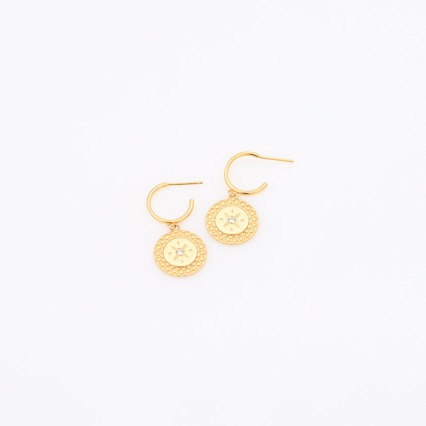 Gold Star Hoop earrings