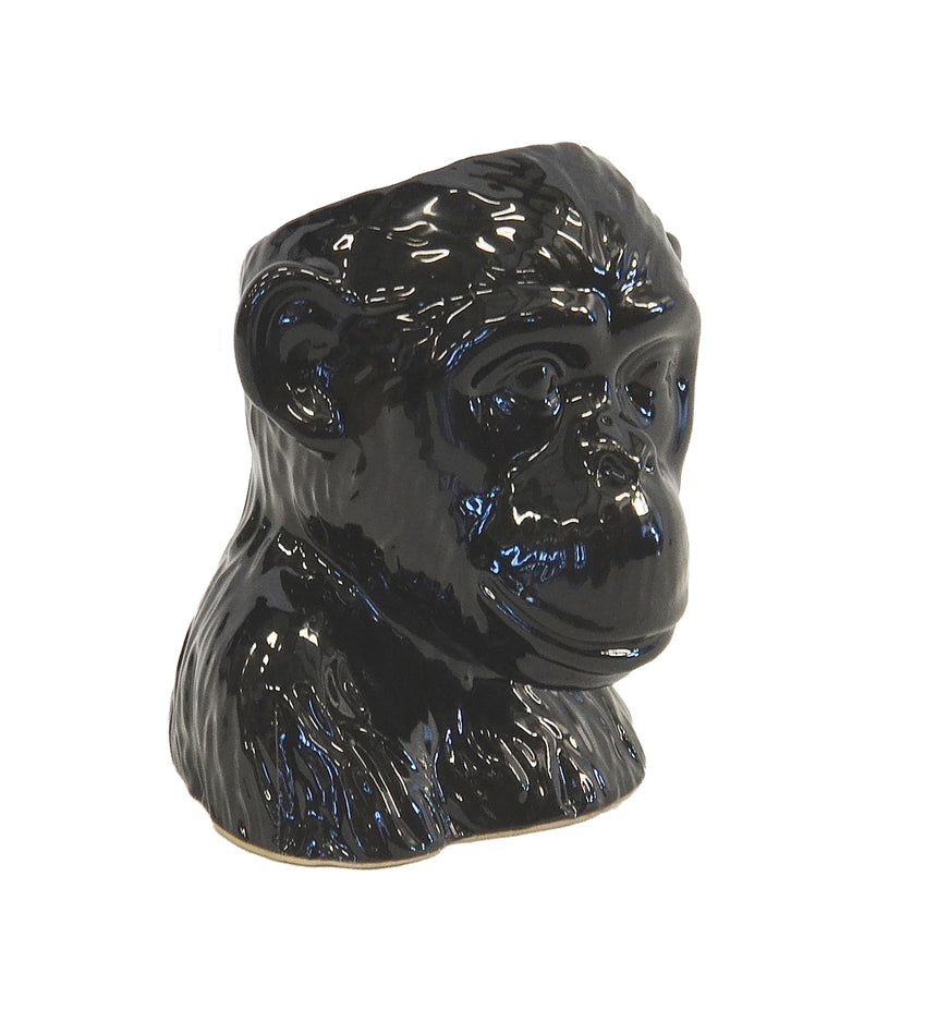 Black Ceramic Monkey Head