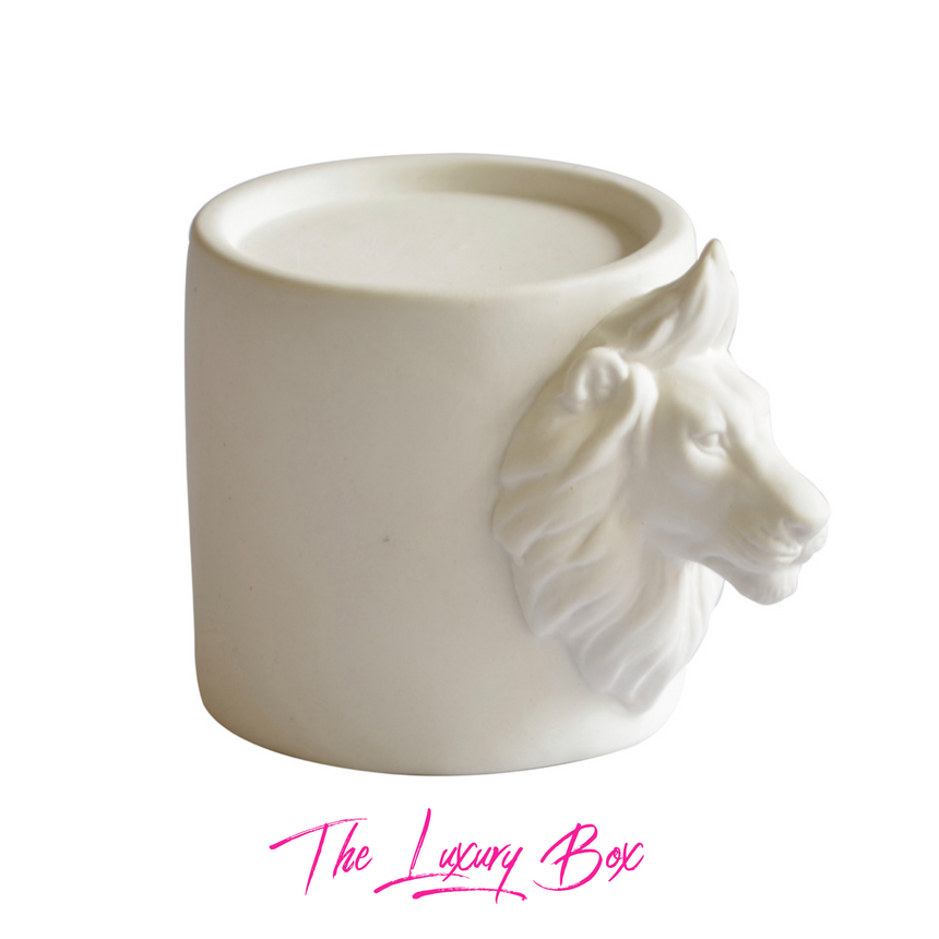 Porcelain Lion Candle Holder