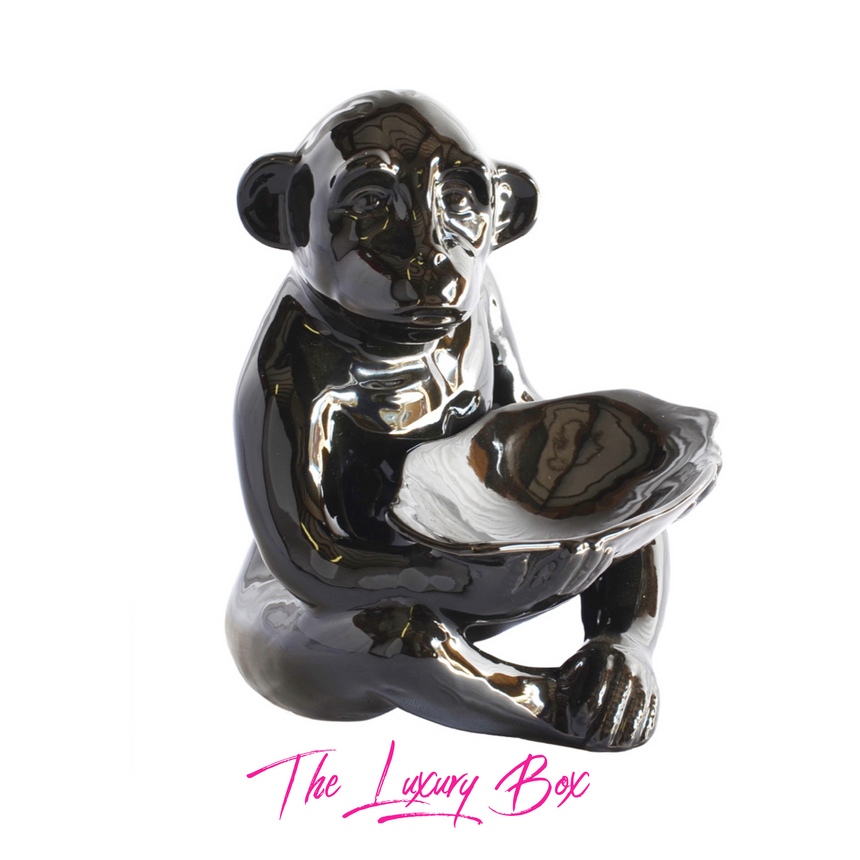 Black Ceramic Monkey