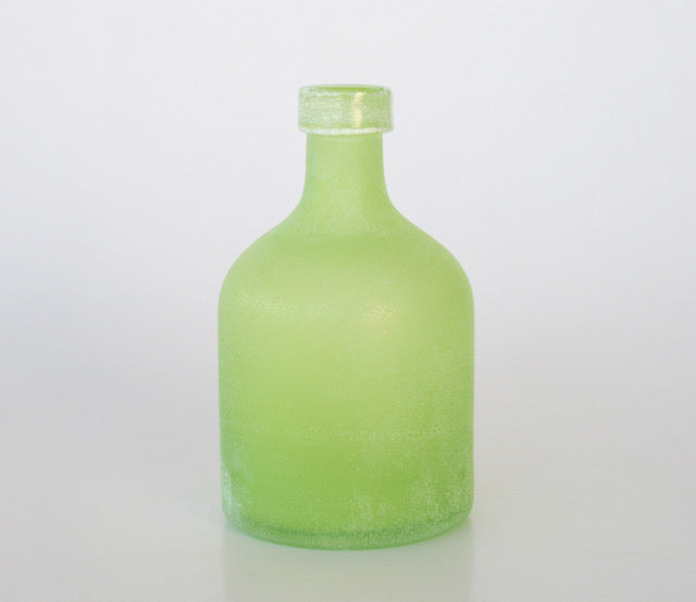 Green Frosted Glass Vase