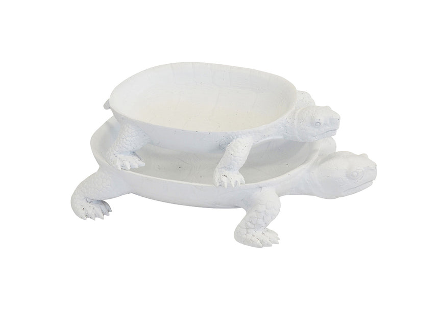 White Turtle Platters Set