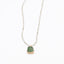 Beaded Necklace with Green Druzy