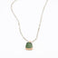 Beaded Necklace with Green Druzy