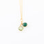 Long Gold Gemstone necklace - Green Onyx and Green Amethyst