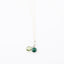 Long Silver Gemstone necklace - Green Onyx and Green Amethyst