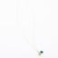 Long Silver Gemstone necklace - Green Onyx and Green Amethyst