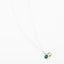 Long Silver Gemstone necklace - Green Onyx and Green Amethyst