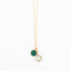 Long Gold Gemstone necklace - Green Onyx and Green Amethyst