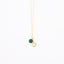 Long Gold Gemstone necklace - Green Onyx and Green Amethyst