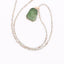 Beaded Necklace with Green Druzy