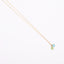 Long Gold Gemstone necklace - Blue Topaz and Green Chalcedony