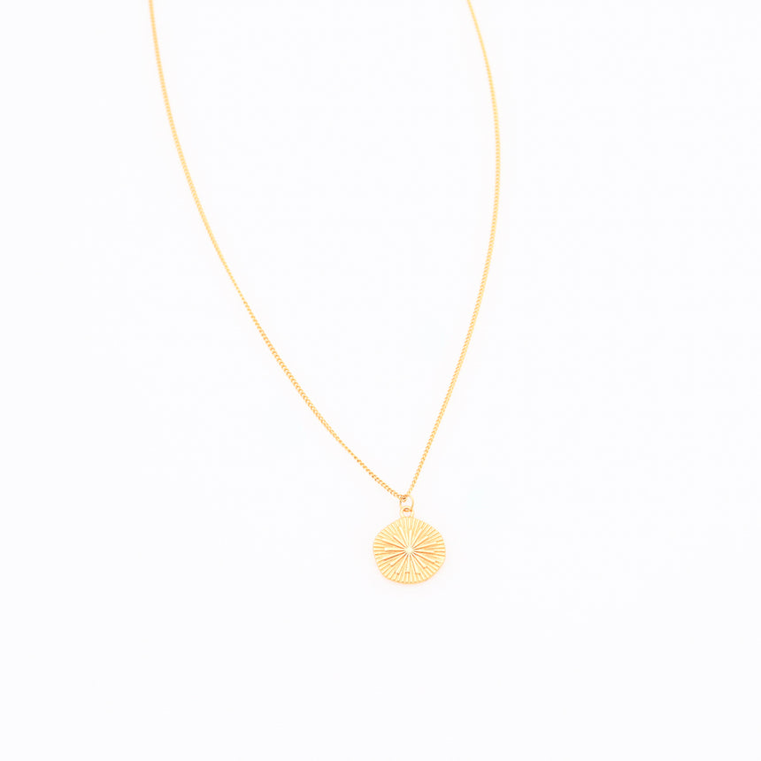 Gold Sun pendant Necklace