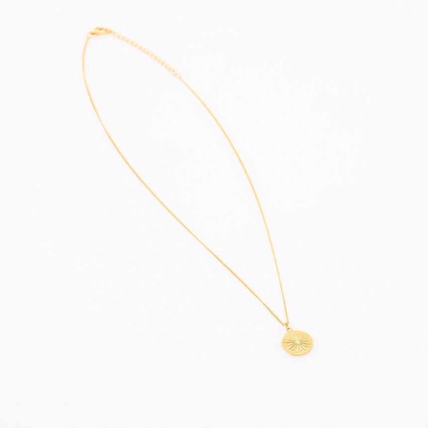 Gold Sun pendant Necklace