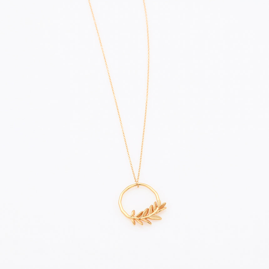 Gold Plated Wreath Pendant