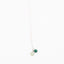 Long Silver Gemstone necklace - Green Onyx and Green Amethyst