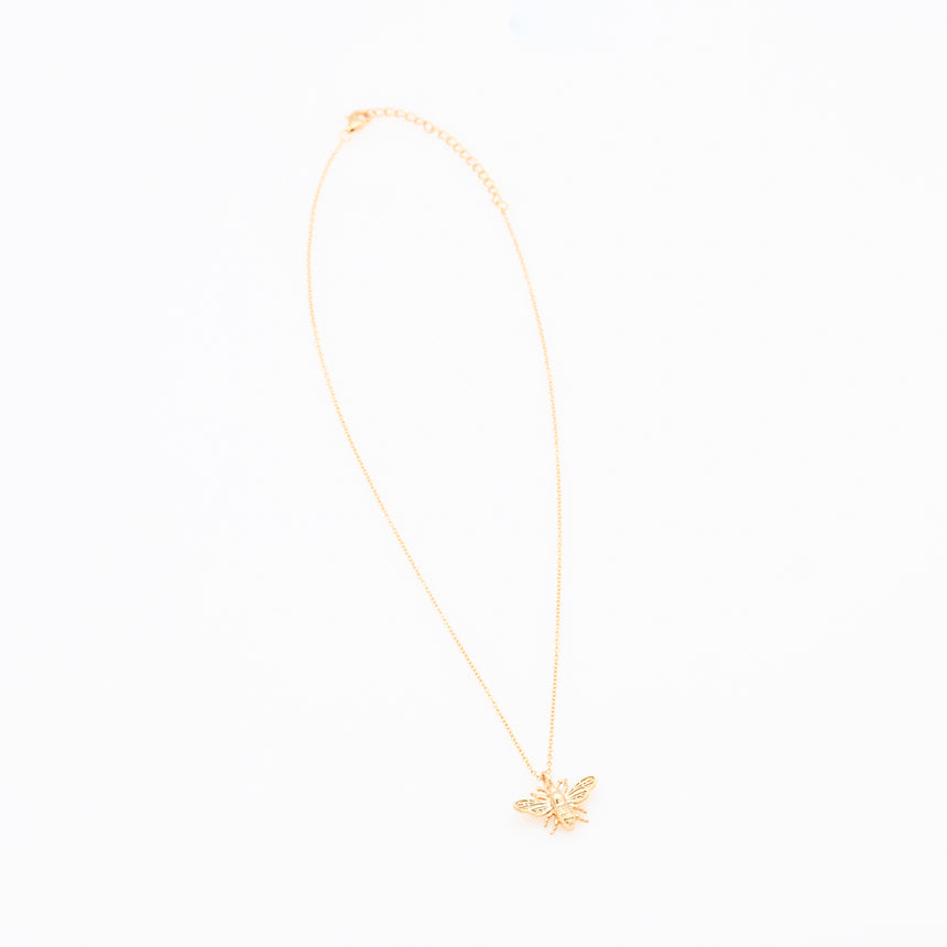 Gold Bee pendant Necklace