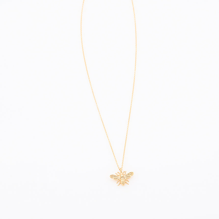 Gold Bee pendant Necklace