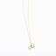 Long Gold Gemstone necklace - Blue Topaz and Green Chalcedony